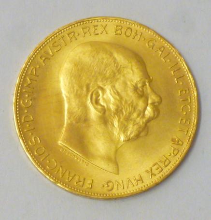 AN AUSTRIAN GOLD 100 CORONA Image