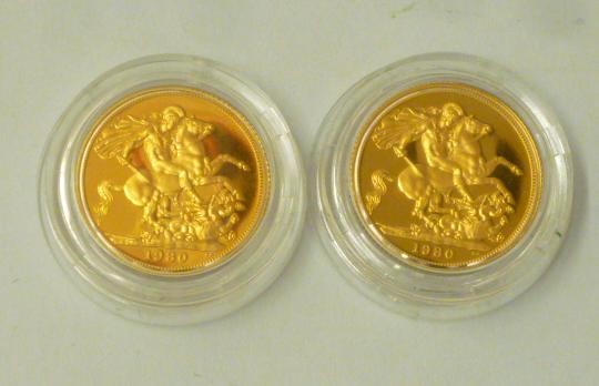 TWO ELIZABETH II PROOF SOVEREIGNS Image