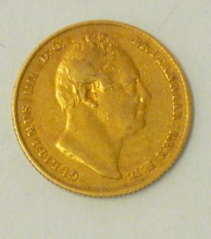 A WILLIAM IV GOLD SOVEREIGN Image