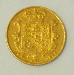 A WILLIAM IV GOLD SOVEREIGN Image