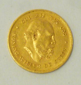 A NETHERLANDS GOLD 10 GULDEN Image