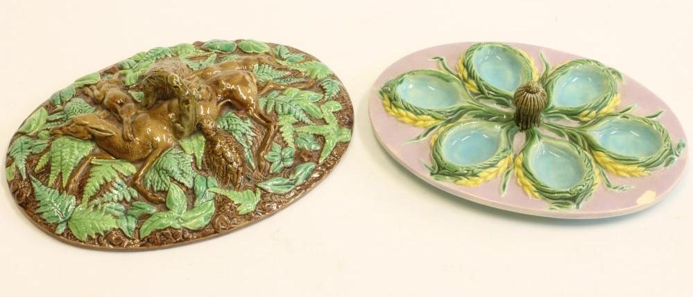 A VICTORIAN MAJOLICA QUAIL'S EGG STAND Image