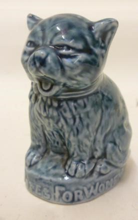 OF SUFFRAGETTE INTEREST- a German porcelain blue glazed cat "Votes For Women" Image