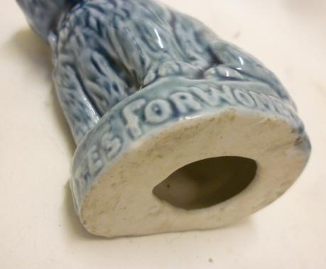 OF SUFFRAGETTE INTEREST- a German porcelain blue glazed cat "Votes For Women" Image
