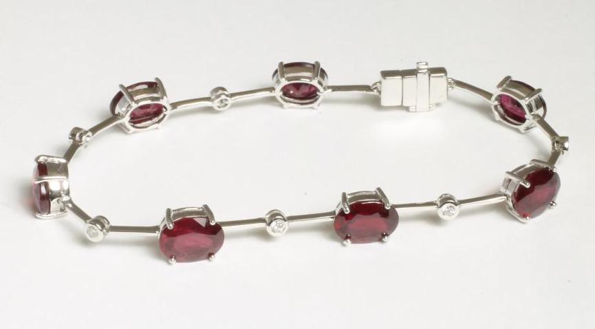 A RUBY AND DIAMOND BRACELET Image