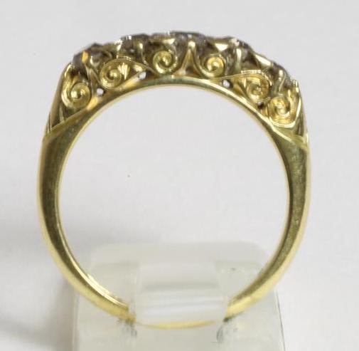 A FIVE STONE DIAMOND RING Image