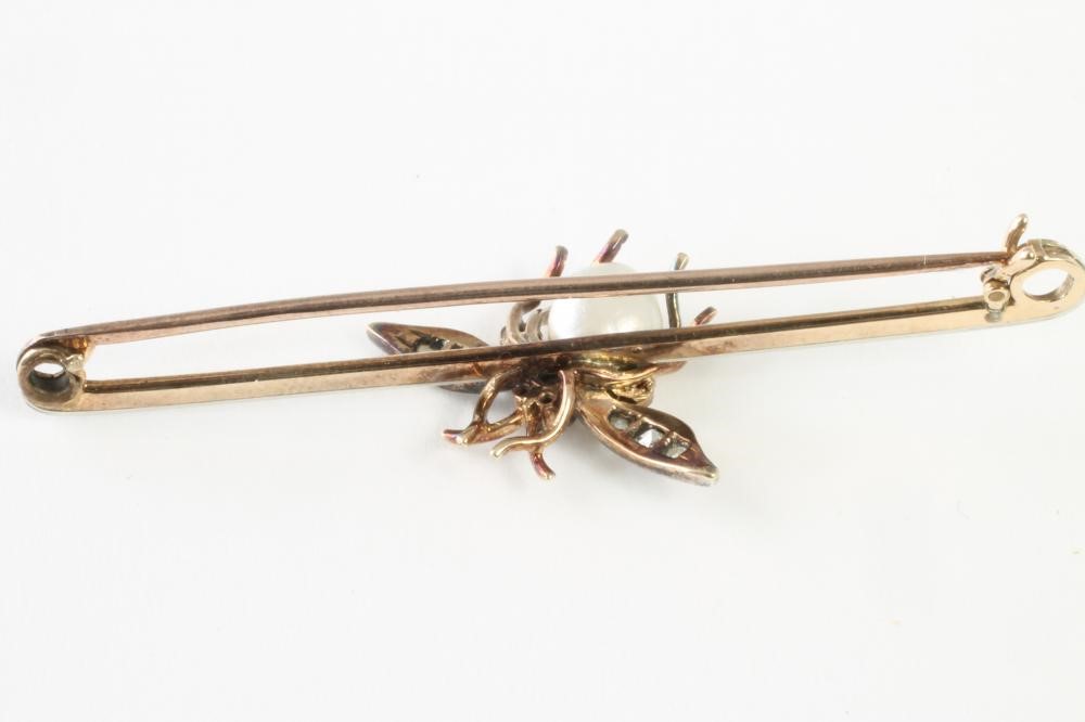 AN EDWARDIAN NOVELTY INSECT BROOCH Image