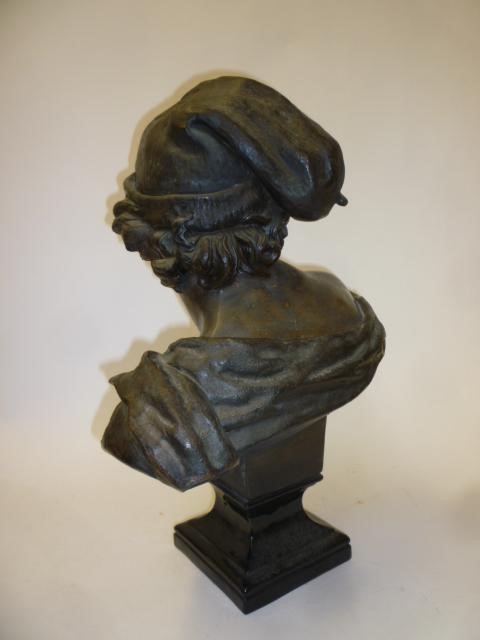 A TOOTH & CO. BRETBY COLD PAINTED TERRACOTTA BUST of a Neapolitan fisherboy after Jean-Baptiste Image