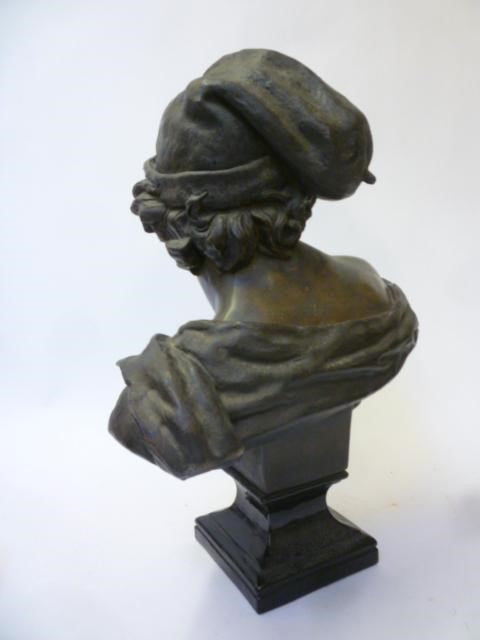 A TOOTH & CO. BRETBY COLD PAINTED TERRACOTTA BUST of a Neapolitan fisherboy after Jean-Baptiste Image