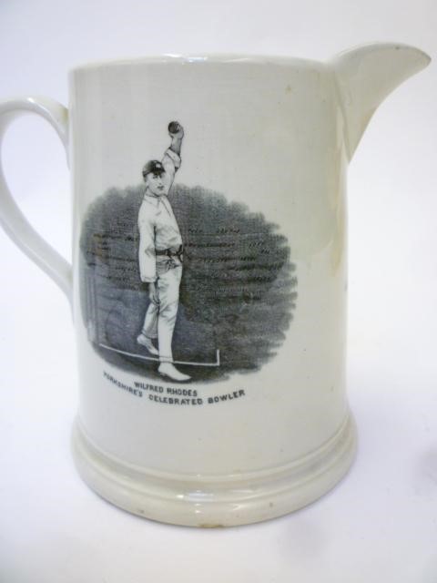 OF YORKSHIRE CRICKETING INTEREST - an earthenware jug Image
