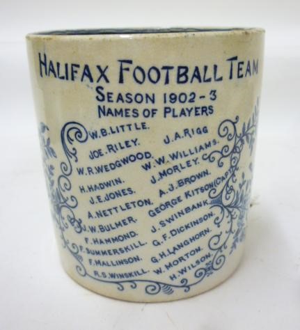 OF RUGBY LEAGUE INTEREST - a pottery mug of plain cylindrical form Image