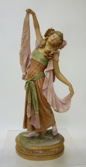 A ROYAL DUX BISQUE PORCELAIN FIGURE Image