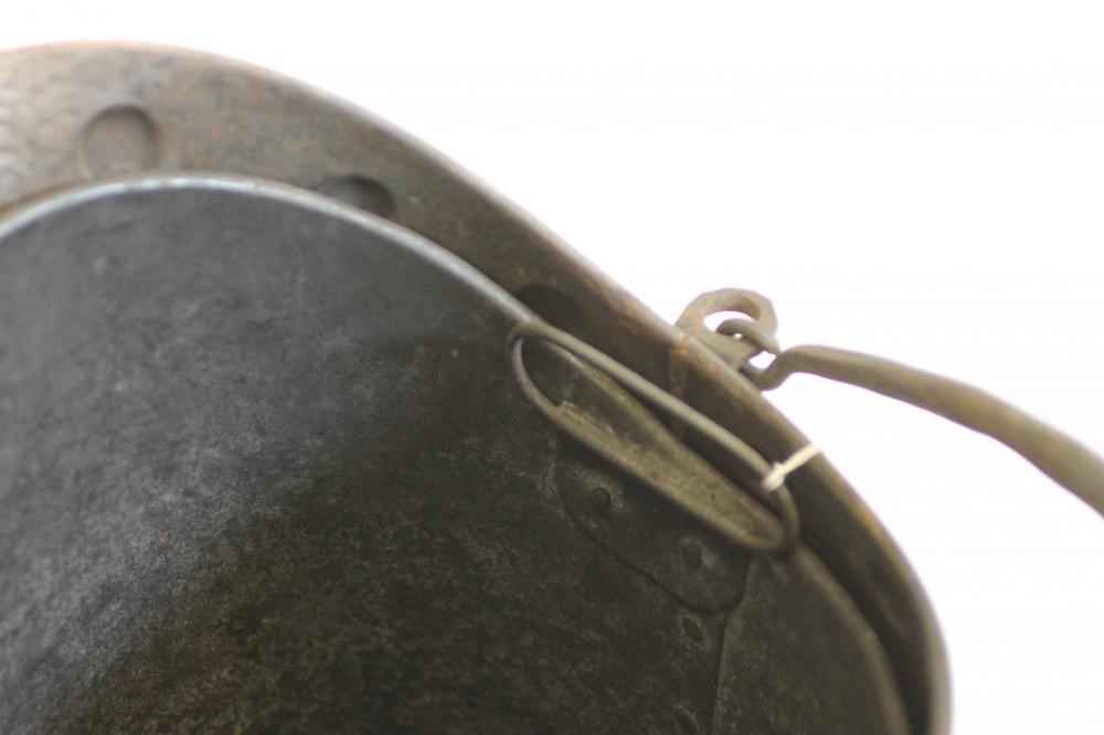 AN ARTS AND CRAFTS COPPER COAL BUCKET with wrought iron handles Image