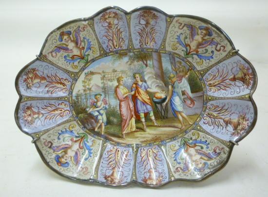 A VIENNA ENAMEL DISH Image