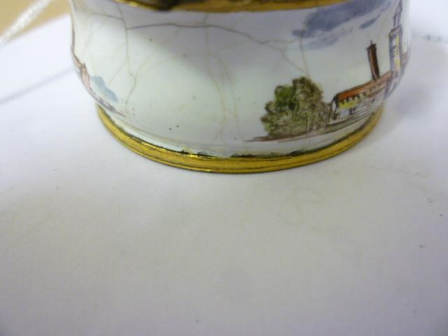 AN ENGLISH ENAMEL ON COPPER SNUFF BOX Image