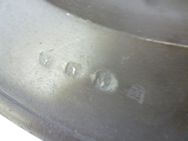 A PAIR OF ENGLISH PEWTER CHARGERS Image