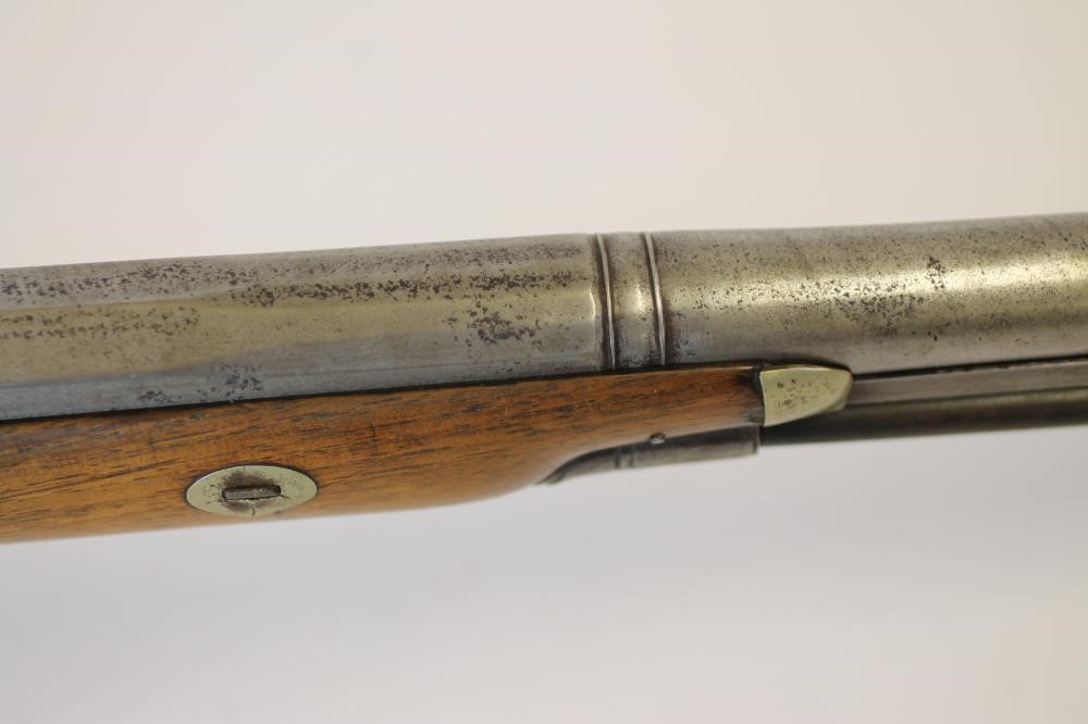 A PERCUSSION SINGLE BARREL SPORTING GUN Image