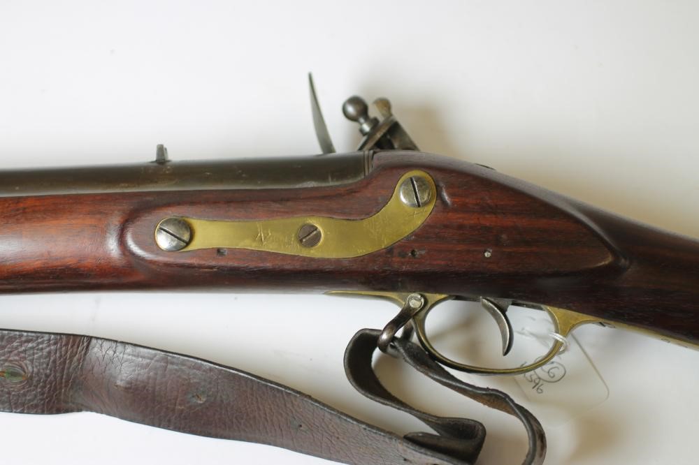 AN INDIAN MADE FLINT LOCK BROWN BESS MUSKET Image