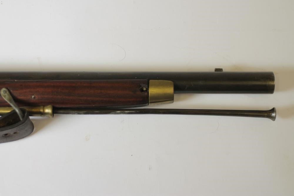 AN INDIAN MADE FLINT LOCK BROWN BESS MUSKET Image
