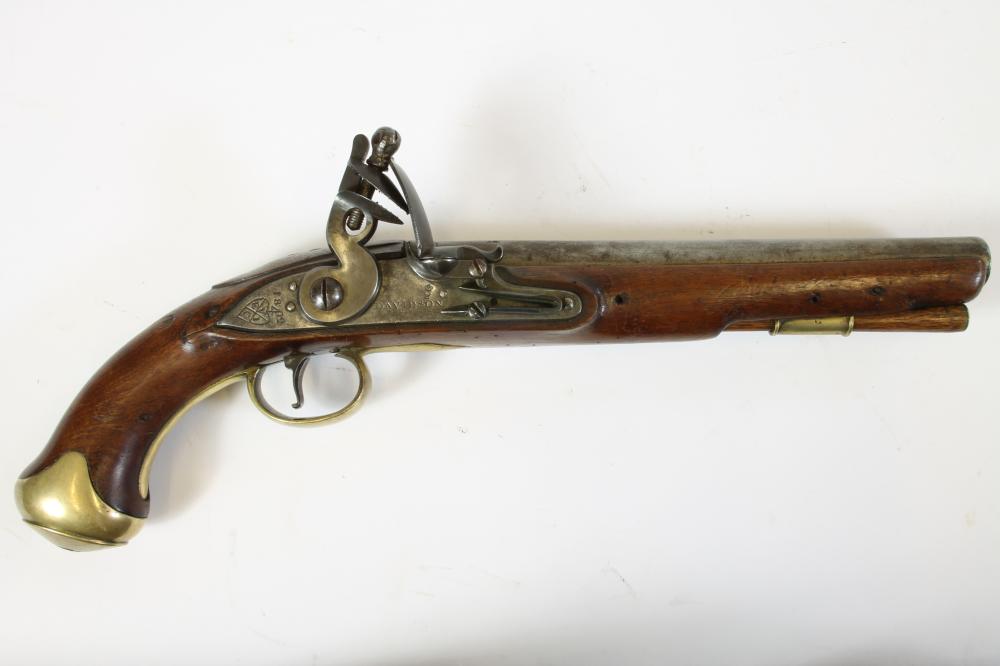AN EAST INDIA COMPANY LAND PATTERN SERVICE FLINTLOCK PISTOL BY DAVIDSON Image