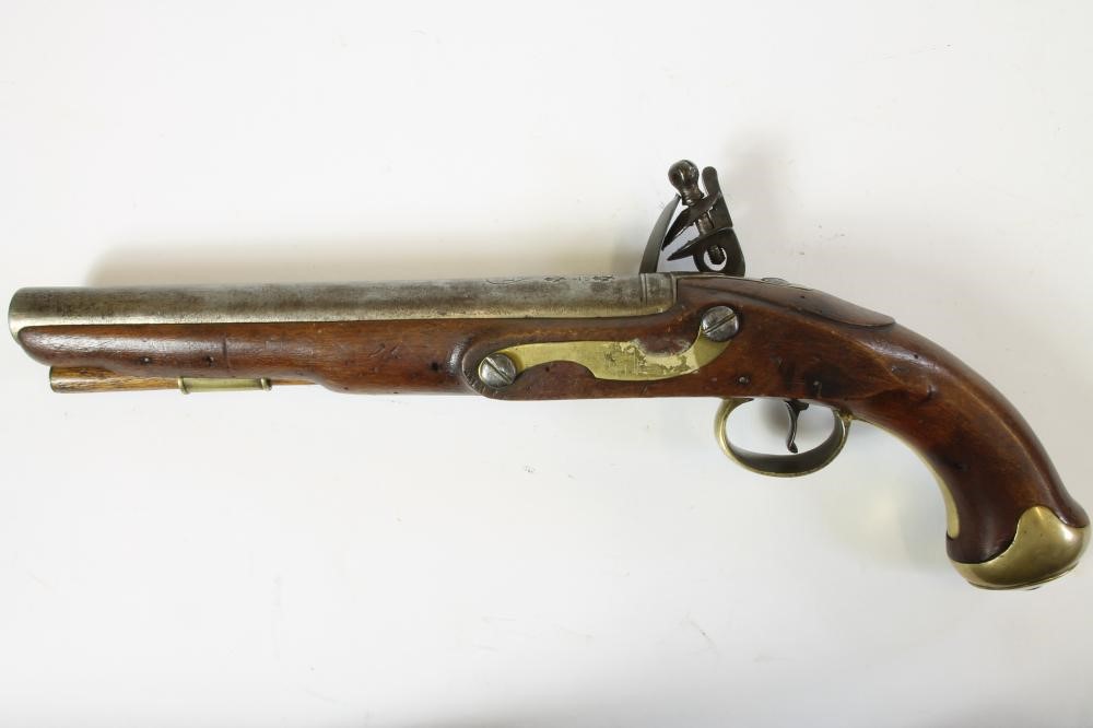 AN EAST INDIA COMPANY LAND PATTERN SERVICE FLINTLOCK PISTOL BY DAVIDSON Image