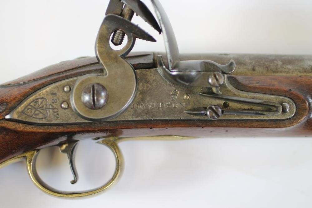 AN EAST INDIA COMPANY LAND PATTERN SERVICE FLINTLOCK PISTOL BY DAVIDSON Image