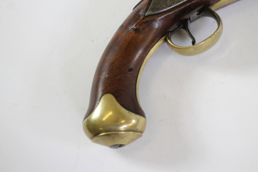 AN EAST INDIA COMPANY LAND PATTERN SERVICE FLINTLOCK PISTOL BY DAVIDSON Image