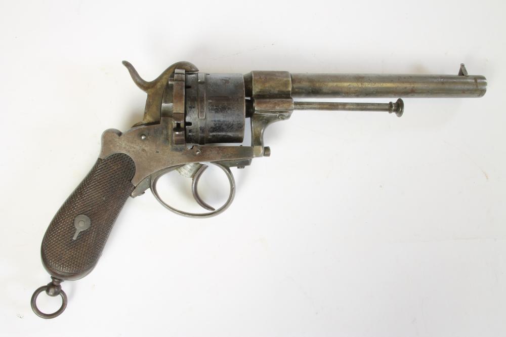 A 12MM BELGIAN PIN FIRE REVOLVER Image