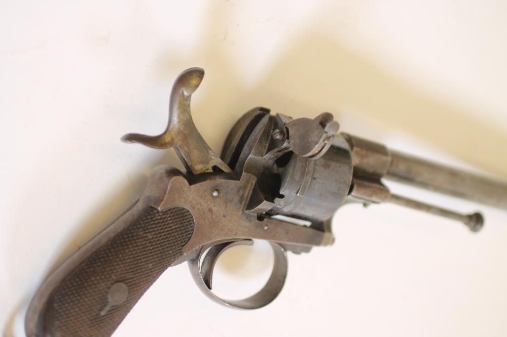A 12MM BELGIAN PIN FIRE REVOLVER Image