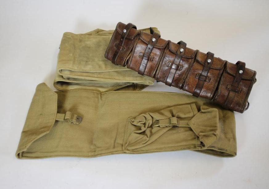 A SWEDISH LEATHER MAUSER AMMUNITION BELT Image