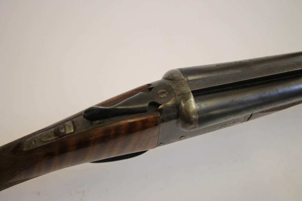 AN AYA YEOMAN 12 BORE SIDE BY SIDE SHOTGUN Image