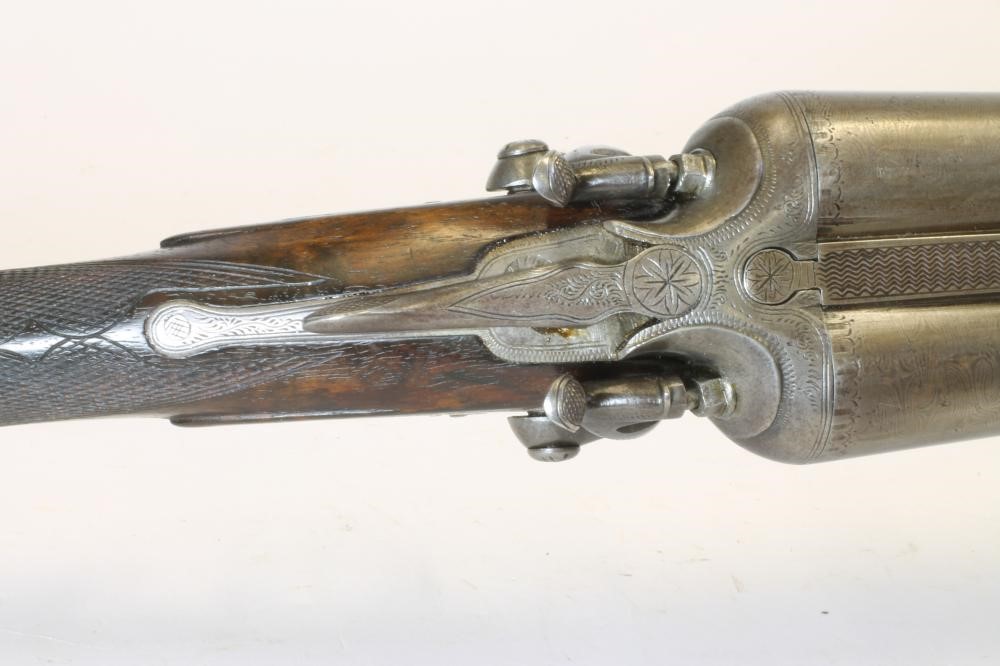 A BRANDON OF LONDON 12 BORE HAMMER SHOTGUN Image