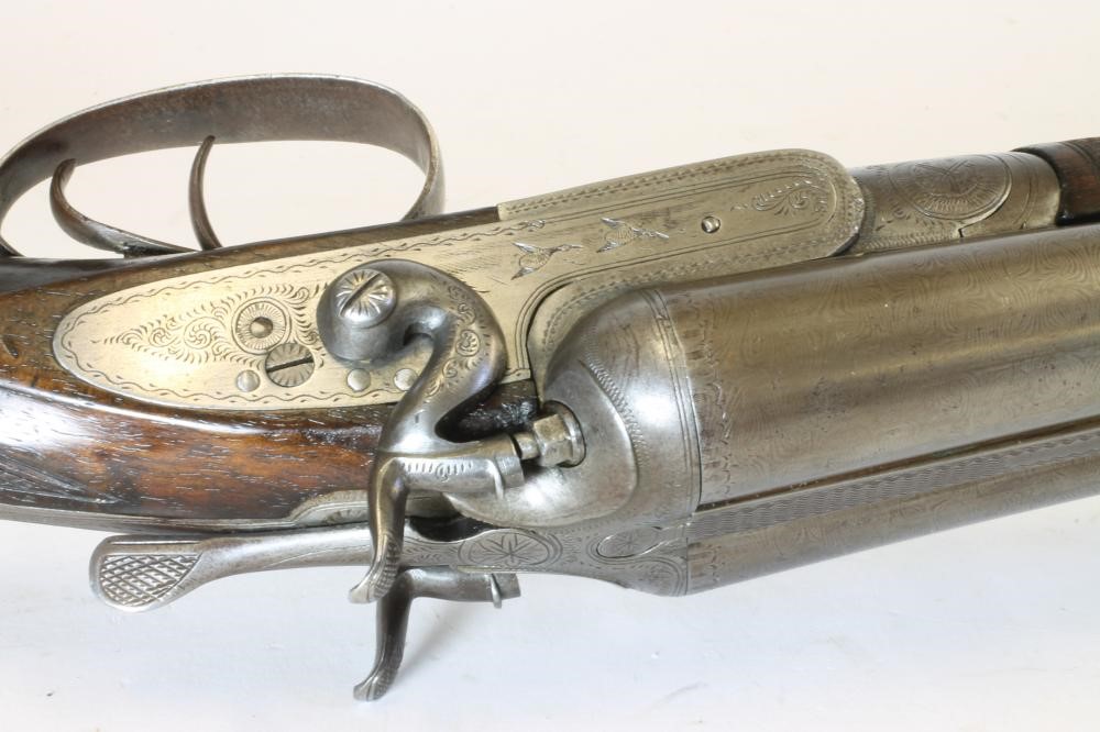 A BRANDON OF LONDON 12 BORE HAMMER SHOTGUN Image