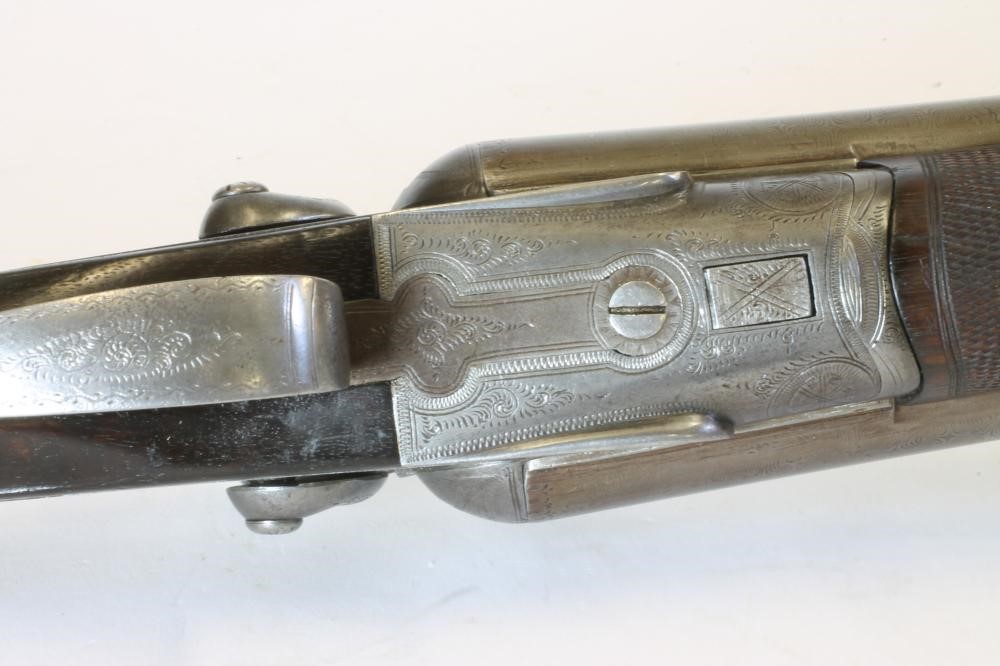 A BRANDON OF LONDON 12 BORE HAMMER SHOTGUN Image