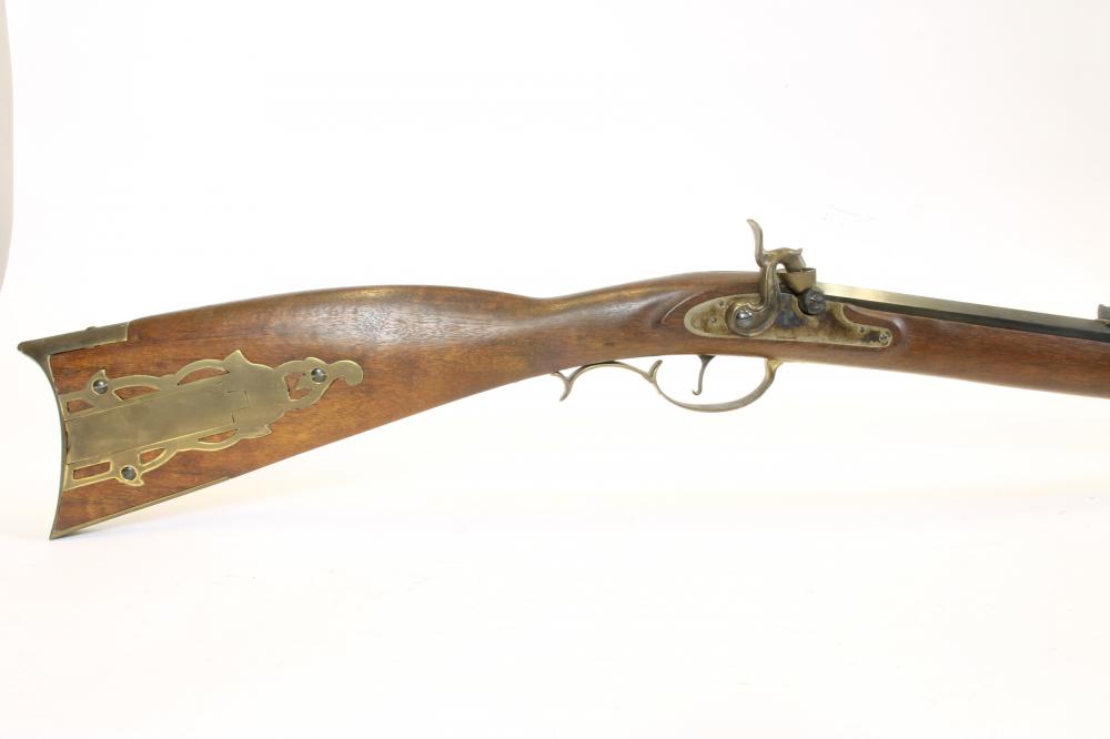 A REPRODUCTION .45 PERCUSSION MUZZLE-LOADING KENTUCKY RIFLE SIGNED PEDERSOLI Image