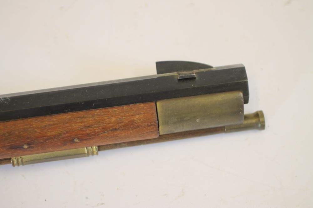 A REPRODUCTION .45 PERCUSSION MUZZLE-LOADING KENTUCKY RIFLE SIGNED PEDERSOLI Image