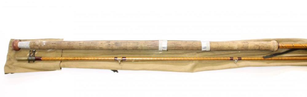 A RICHARD WALKER MK IV SPLIT CANE CARP ROD by B. James & Son London Image