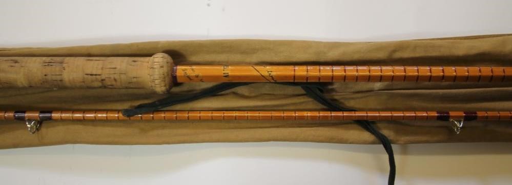 A RICHARD WALKER MK IV SPLIT CANE CARP ROD by B. James & Son London Image