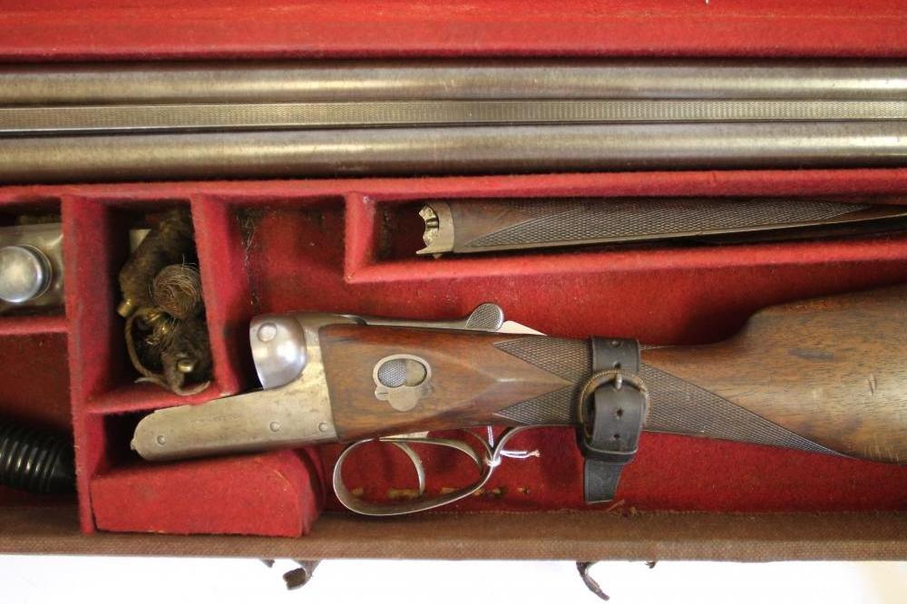 A W. W. GREENER "FORESTER" GRADE D SIDE BY SIDE SHOTGUN Image