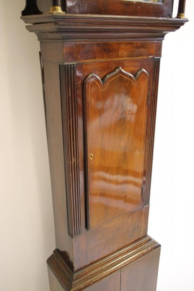 A MAHOGANY LONGCASE CLOCK signed Jas. Shaw Image