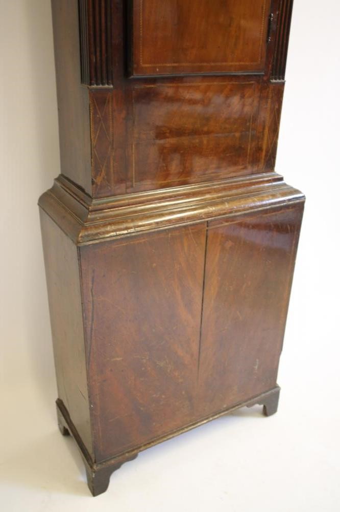 A MAHOGANY LONGCASE CLOCK signed Jas. Shaw Image