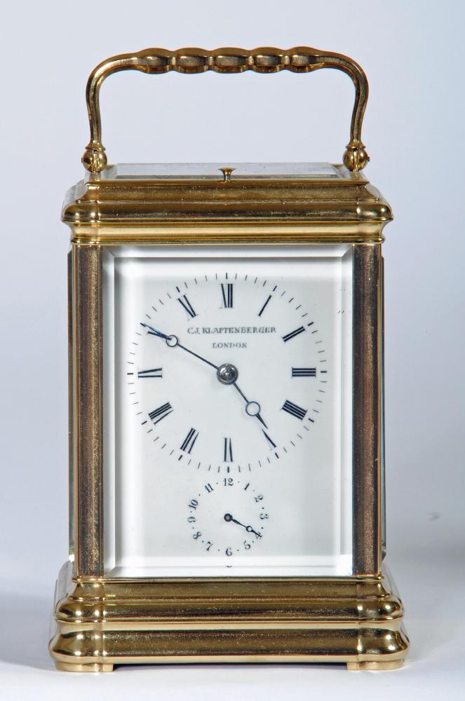A FRENCH REPEATING CARRIAGE CLOCK with alarm Image