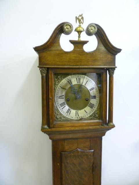 AN OAK CASED "GRANDMOTHER" CLOCK Image