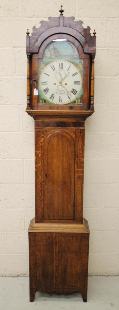 AN OAK LONGCASE signed Pearce Image