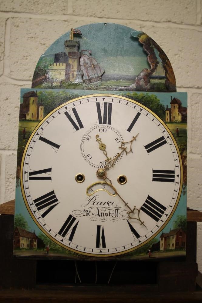 AN OAK LONGCASE signed Pearce Image