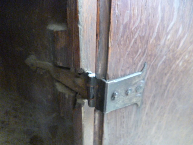 A FRENCH BRASS AND PORCELAIN MANTEL CLOCK GARNITURE Image