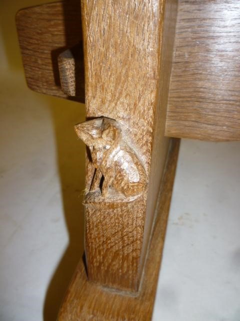 AN ADZED OAK COFFEE TABLE by Malcolm "Foxman" Pipes Image