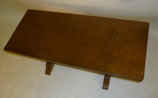 AN ADZED OAK COFFEE TABLE by Malcolm "Foxman" Pipes Image