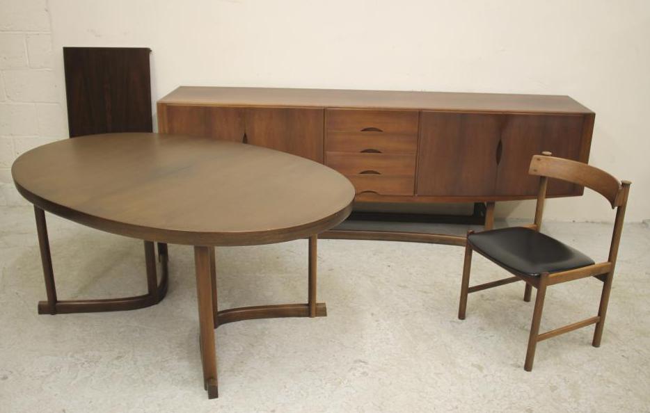 A DANISH ROSEWOOD DINING SUITE possibly by Prebenskoven Image