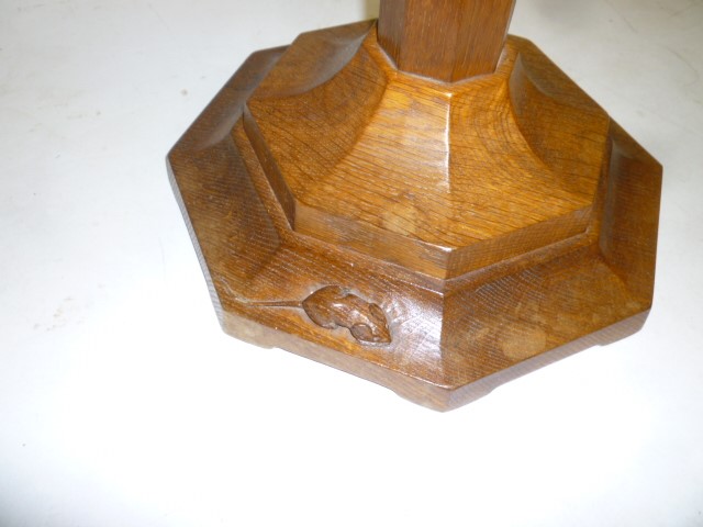 AN OAK JARDINIERE STAND by Robert "Mouseman" Thompson Image
